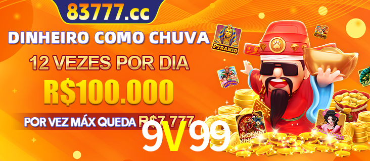 Banner do programa de recompensas Recomende para amigos do 9V99, detalhando os bônus por convidar amigos, com prêmios que chegam a R$288.888.